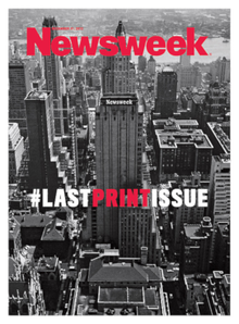 Newsweek's final print issue under The Newsweek Daily Beast Company, which owned Newsweek from 2010 to 2013. Newsweek final issue.png