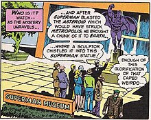 The exterior of the Superman Museum. From Superman #286, April 1975. Art by Curt Swan. Superman museum in Metropolis.jpg