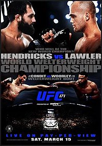 Afiŝo aŭ emblemo por UFC 171: Hendricks vs. Lawler.