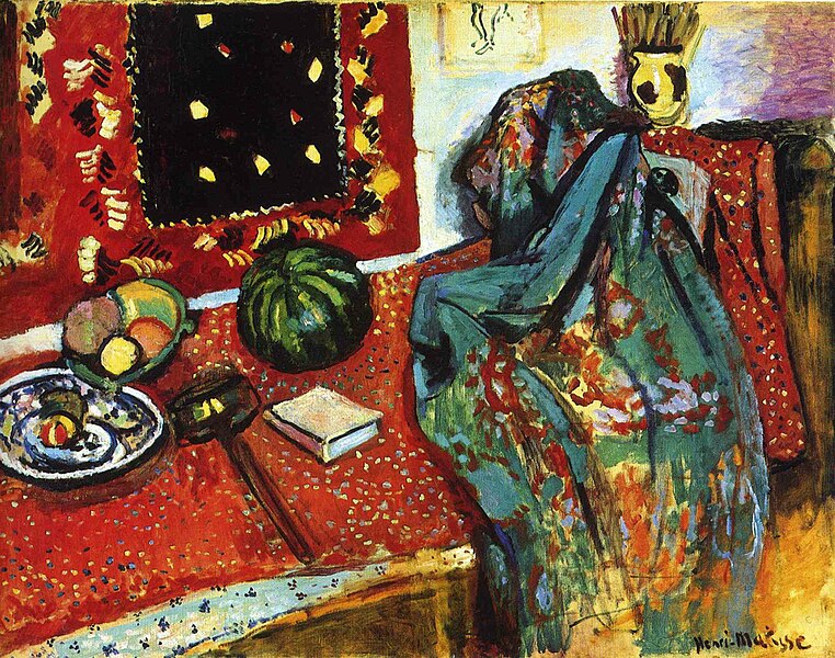 File:Henri Matisse, 1906, Le Tapis rouge, Intérieur au tapis rouge, oil on canvas, 89 x 116 cm, Musée de Grenoble.jpg