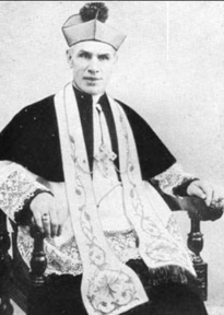 A portrait of Bishop Lesniak.