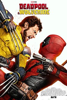 Deadpool holds his gun against Wolverine.