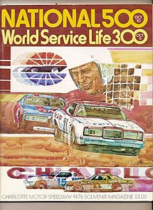 This is a souvenir magazine from the 1976 running of the National 500.