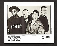 Beats International, 1990. From L to R: Lester Noel, Norman Cook, Lindy Layton, Andy Boucher