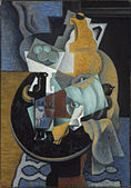 Jean Metzinger, 1916, Fruit and a Jug on a Table, oil and sand on canvas, 115.9 x 81 cm, Museum of Fine Arts, Boston..jpeg