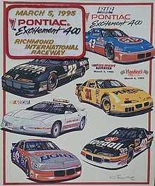 The 1995 Pontiac Excitement 400 program cover.