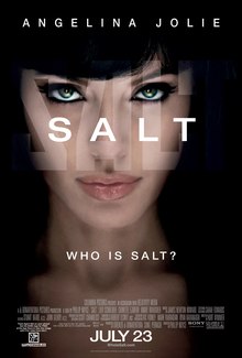 A woman's face with. The word 'SALT' is in the center, below it the question "Who is Salt?"