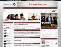 The AbsolutePunk homepage as of July 2008.