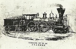 Engine No. 27 of the New York and New Haven Railroad, 1860