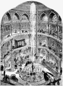 A drawing of the interior design, when The Royal Panopticon of Science and Art opened in 1854 The Royal Panopticon of Science and Art 1854.png