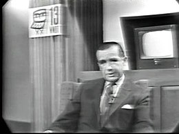 "Tonight, you join me in being present at the birth of a great adventure." Edward R. Murrow, on the first broadcast of WNDT on September 16, 1962. WNET Edward R. Murrow 1962.jpg