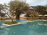 Infinity pool in one of the Barangay Guinticgan's resorts