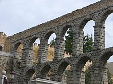 Roman aqueduct in Segovia, Spain. Romanaqueducts.jpg