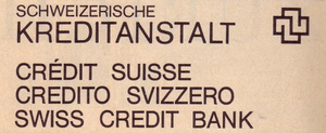 Credit Suisse logo c. 1972