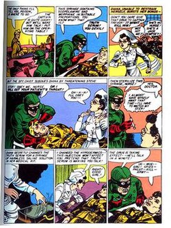 Wonder Woman encounters Dr. Poison while caring for Maj. Steve Trevor as Nurse Diana Prince. DrPoisonSen02.jpg