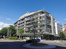 The headquarters of RTV Slovenija in Ljubljana were of the locations of Joker Out's postcard.