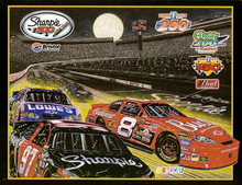 The 2004 Sharpie 500 program cover, featuring artwork by Sam Bass. The painting is called "Drive Out Loud!"