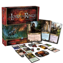 Low resolution The Lord of the Rings: The Card Game box and example gameplay layout