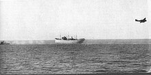 A Beaufort flies past an enemy merchant ship during a "Rover". Beaufort attack on ship.jpg