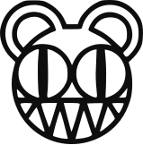 This bear logo was a collaborative effort between Stanley Donwood and Tchock (Thom Yorke) for the purpose of advertising Kid A.