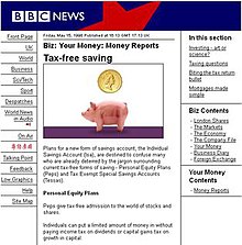 The original BBC News website design, May 1998 BBC news 270499.jpg
