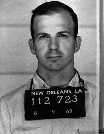 Mugshot taken of Lee Harvey Oswald, taken foll...
