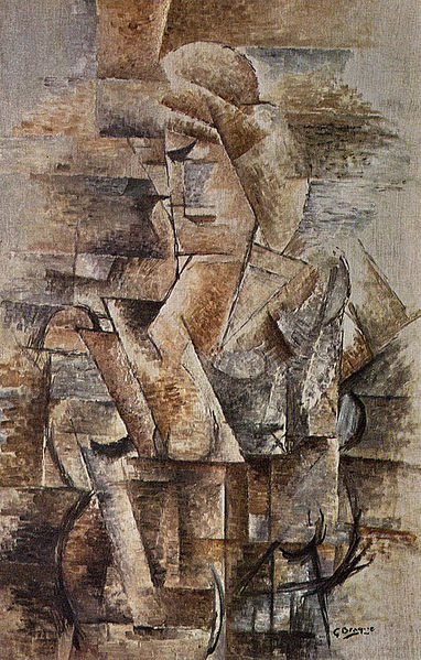 File:Georges Braque, 1910, Portrait of a Woman, Female Figure (Torso Ženy), oil on canvas, 91 x 61 cm, private collection.jpg