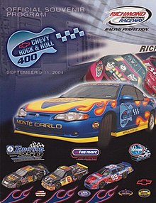 The 2004 Chevy Rock and Roll 400 program cover.