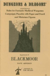 Book cover, Blackmoor by Dave Arneson, (TSR Inc.