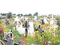 San Francisco Tetlanohcan has a flower covered cemetery.