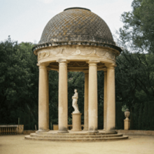 The Danae Pavilion rotunda at the Parc del Laberint d'Horta in Barcelona, Spain