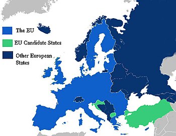 European countries according to the EU