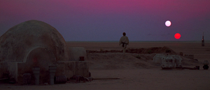 Tatooine has two suns, as it is in a binary st...