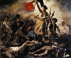 Liberty Leading the People by Eugène Delacroix commemorates the July Revolution