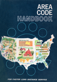 Area code handbook issued by many telephone companies in 1962 to promote the newly introduced direct distance dialing. NANP area code handbook Bell Telephone Pennsylvania May 1962.png