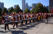 The Spirit of Troy drum line at Navy Pier in Chicago, October 14, 2005 SpiritOfTroyInChicago.PNG