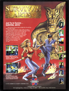 North American arcade flyer of Survival Arts.