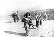 Many German nationalists in Weimar Republic viewed the Armenian genocide as a justified act. Refugees at the Taurus Pass.jpg