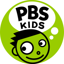 Former logo used before re-branding in 2022. This logo was first introduced in 1999; shown here is the 2009 version with former mascot Dash in it. PBS Kids Logo.svg