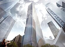 The building's proposed design by Bjarke Ingels Group in 2015 2 WTC HeroShot Image by BIG.jpg