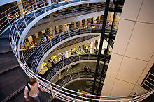 The interior of the main LSE library, designed by Norman Foster Lse library interior.jpg