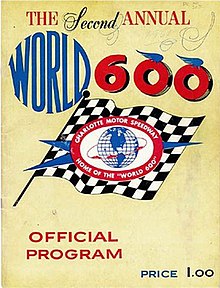 1961 World 600 program cover