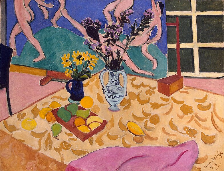 File:Henri Matisse, 1909, Still Life with Dance, oil on canvas, 89.5 x 117.5 cm, Hermitage Museum, Saint Petersburg.jpg