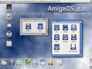 Booted from AmigaOS 4.1 Update 1 Live CD.
