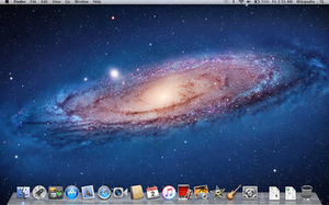 The standard user interface of Mac OS X