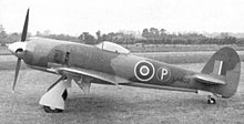 First prototype Tempest Mk. II LA602, again with the small tail unit. Hawker Tempest II LA602 - Prototype.jpg