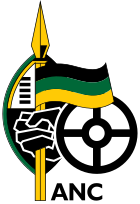 The logo of the ANC in 1990, since updated. Old ANC logo 1990.svg