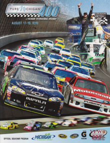 2012 Pure Michigan 400 program cover