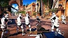 Star Wars Battlefront II features content from the Clone Wars, which was absent in the game's predecessor. SWBF2 gameplay.jpg