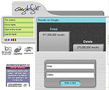 Original version of Googlefight showing comparison for Keep vs Delete Googlefight Keep vs Delete.JPG